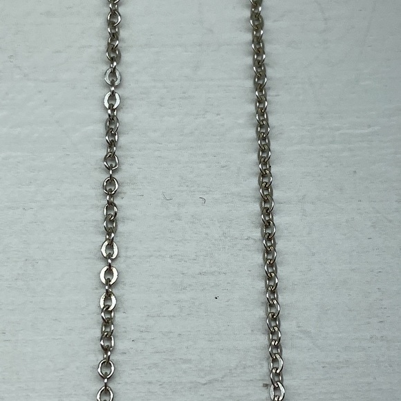 Sterling Silver Double Heart Necklace with Diamond Center Stone - Picture 3 of 9